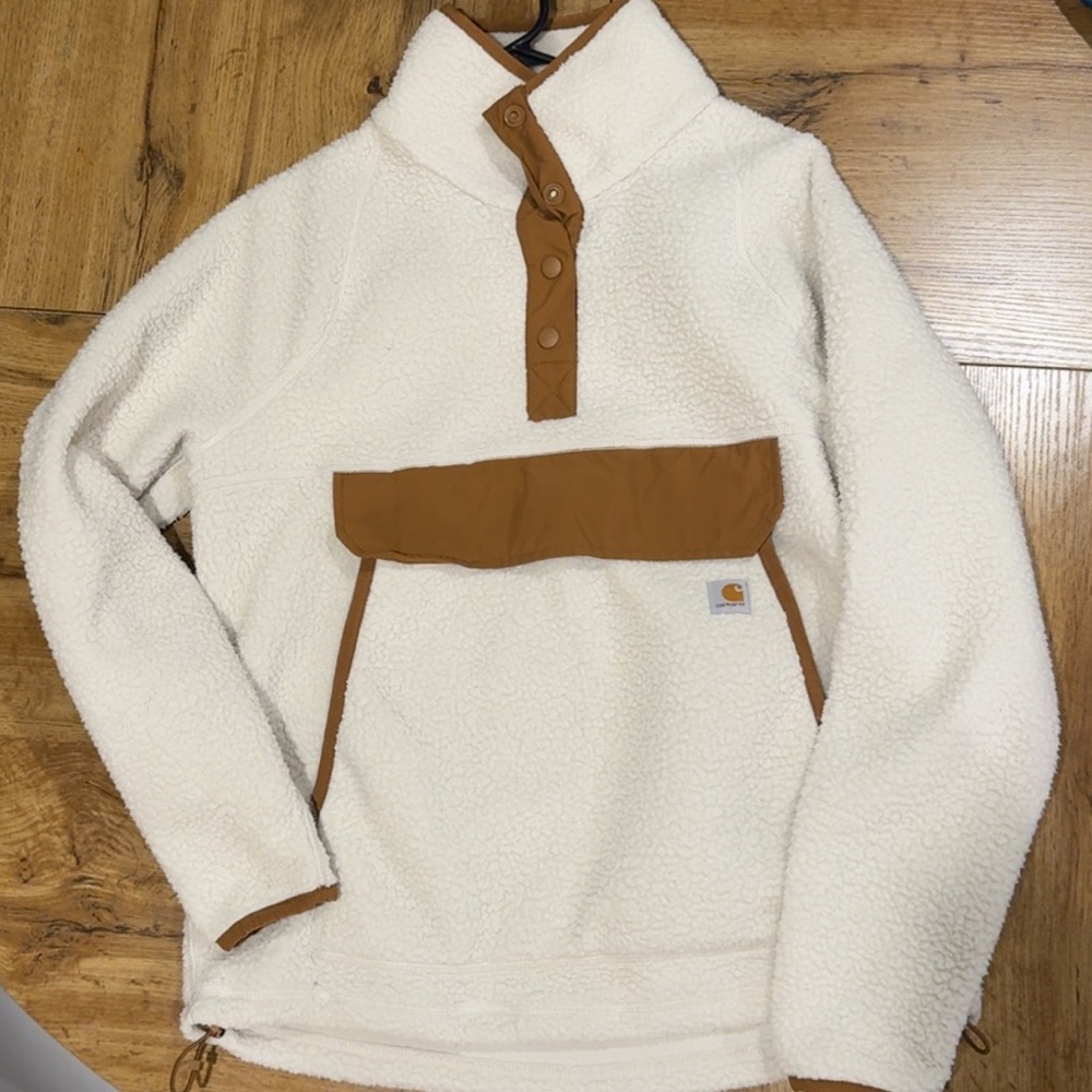 Carhartt Tan and Cream Fleece Jacket